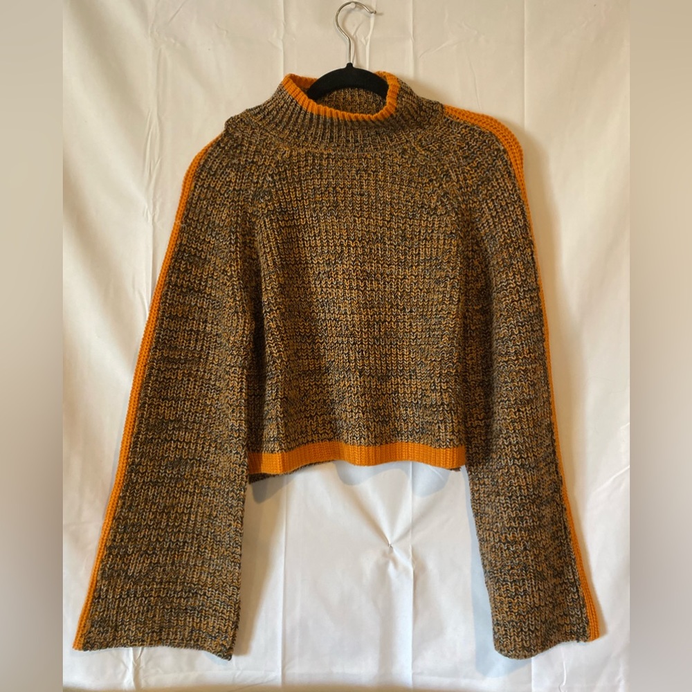 LUSH Orange/Black/White Knitted Sweater (SM)